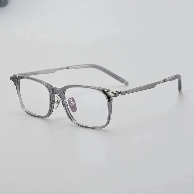 Men's Square Full Rim Titanium Prescription Glasses 900551 — view 6 | Rx Spectacle