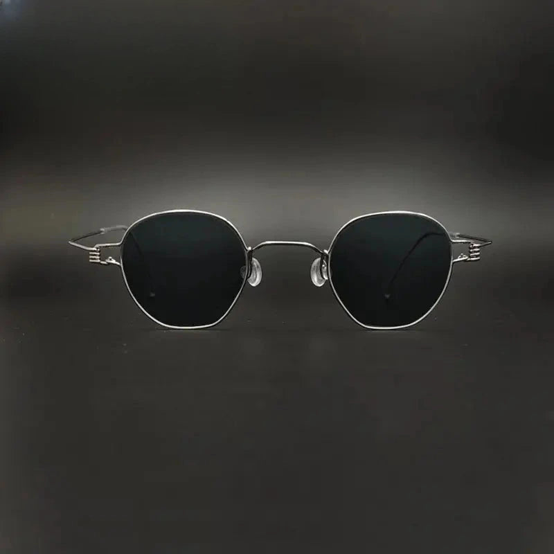 Unisex Polygon Full Rim Stainless Steel Prescription Glasses Y13840 — view 3 | Rx Spectacle
