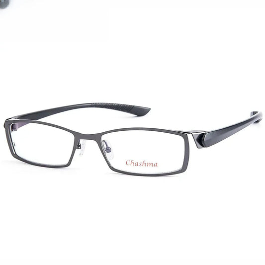 Men's Rectangular Full Rim Titanium Prescription Glasses 58924 — view 1 | Rx Spectacle
