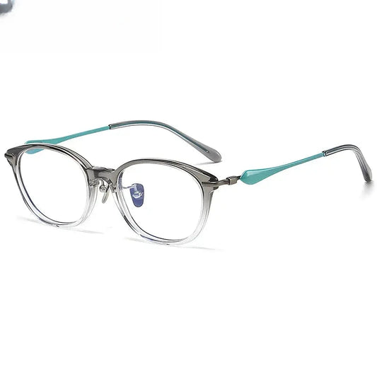 Unisex Oval Full Rim Titanium Prescription Glasses 386063 — view 1 | Rx Spectacle