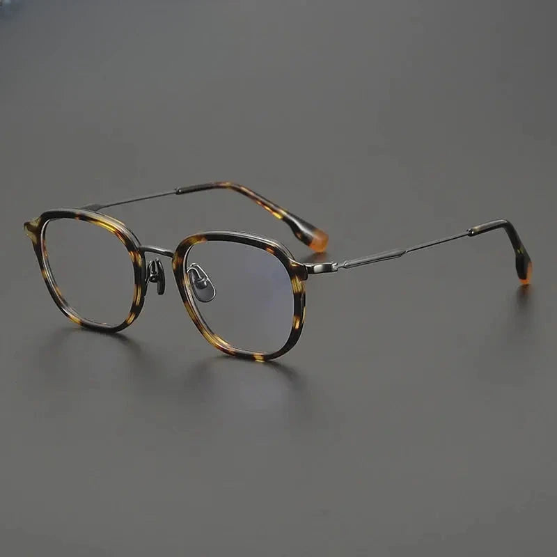 Unisex Square Full Rim Titanium Prescription Glasses Gxyj2805 — view 1 | Rx Spectacle