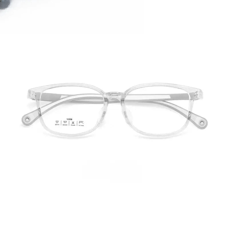 Unisex Square Full Rim Titanium Prescription Glasses 6520 — view 7 | Rx Spectacle