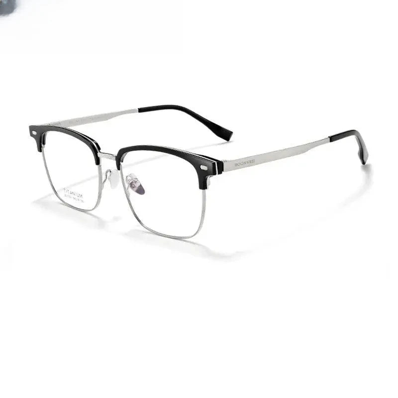 Unisex Square Full Rim Titanium Prescription Glasses 317001 — view 5 | Rx Spectacle
