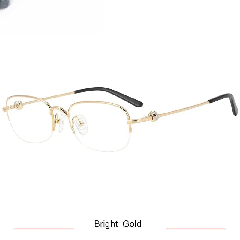 Unisex Oval Semi-Rimless Titanium Prescription Glasses 310347 — view 3 | Rx Spectacle