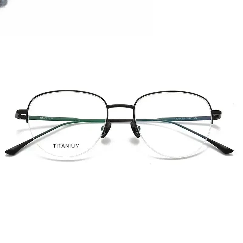 Women's Polygon Semi-Rimless Titanium Prescription Glasses 45010 — view 4 | Rx Spectacle