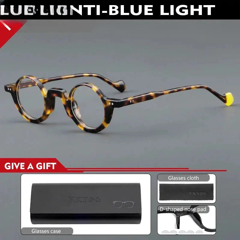 Unisex Round Full Rim Acetate Reading Glasses 623202 — view 4 | Rx Spectacle
