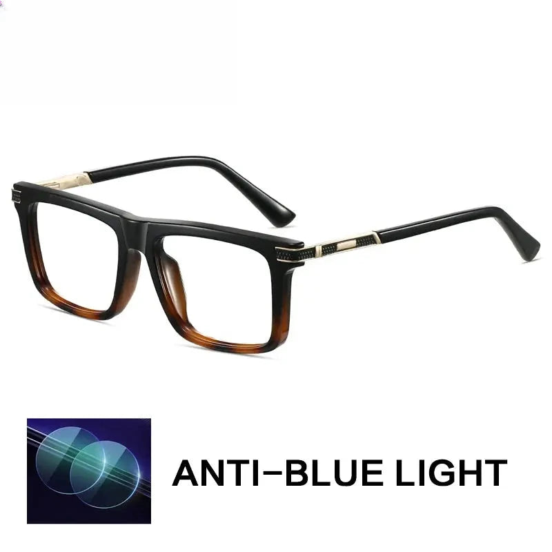 Unisex Square Full Rim Titanium Reading Glasses Gxy84002 — view 3 | Rx Spectacle