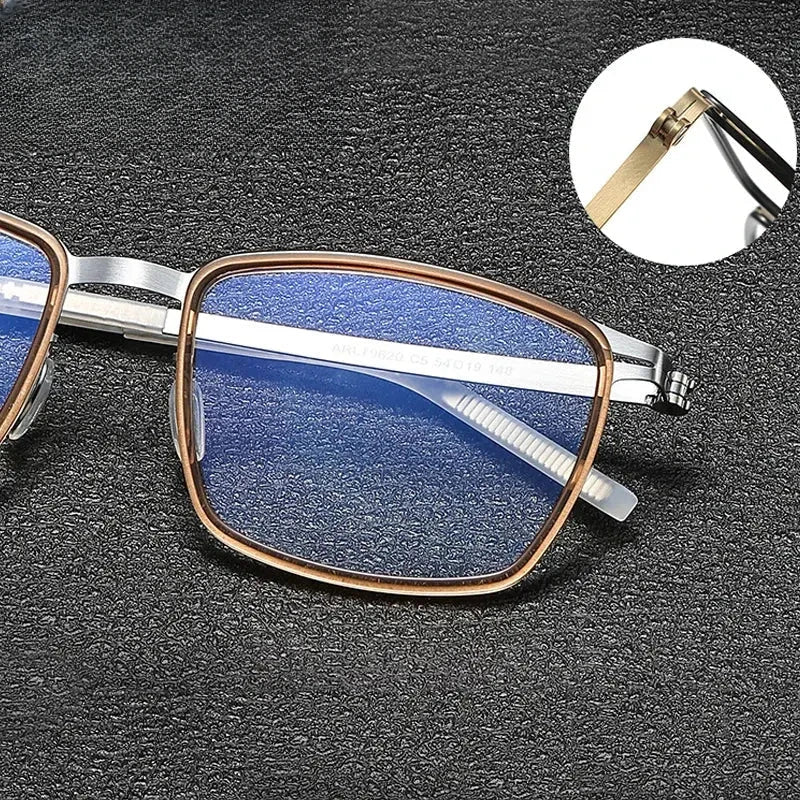 Men's Square Full Rim Acetate Prescription Glasses Gxyj-1187 — view 3 | Rx Spectacle
