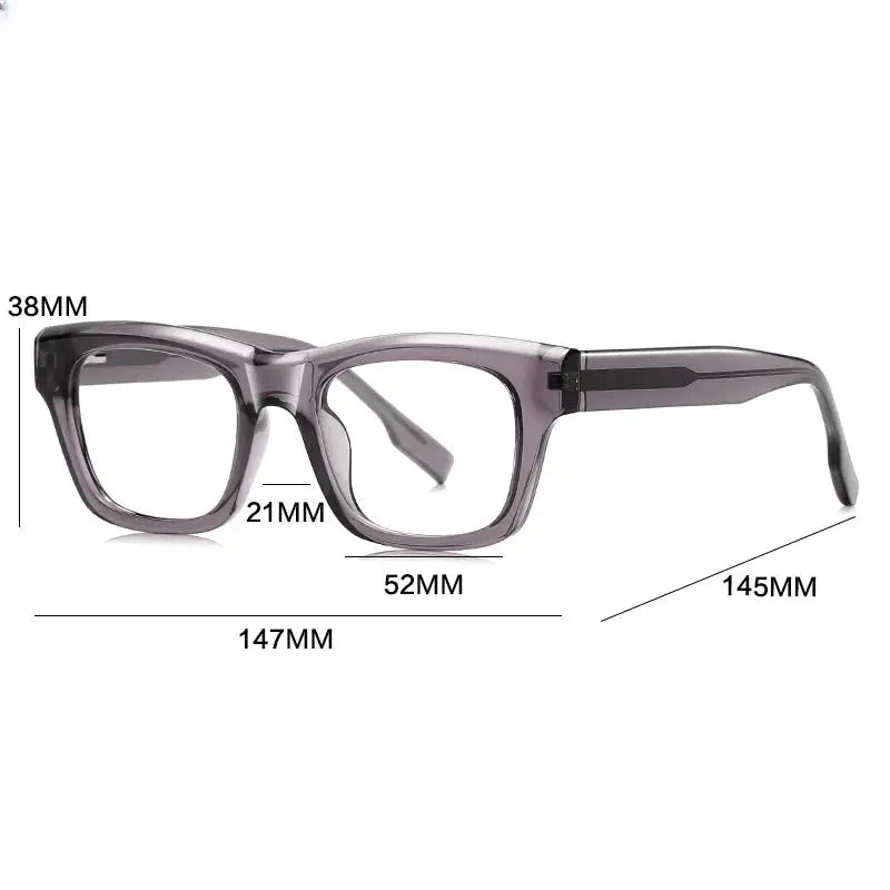 Men's Square Full Rim Titanium Prescription Glasses 762053 — view 2 | Rx Spectacle