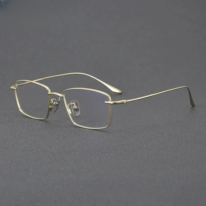Men's Polygon Full Rim Titanium Prescription Glasses 778417 — view 5 | Rx Spectacle