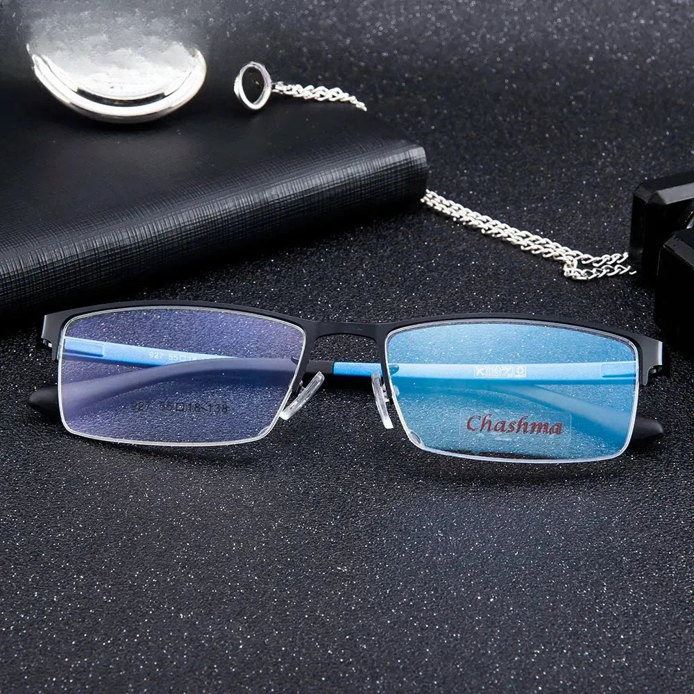 Women's Square Semi-Rimless TR90 Prescription Glasses 25927 — view 1 | Rx Spectacle