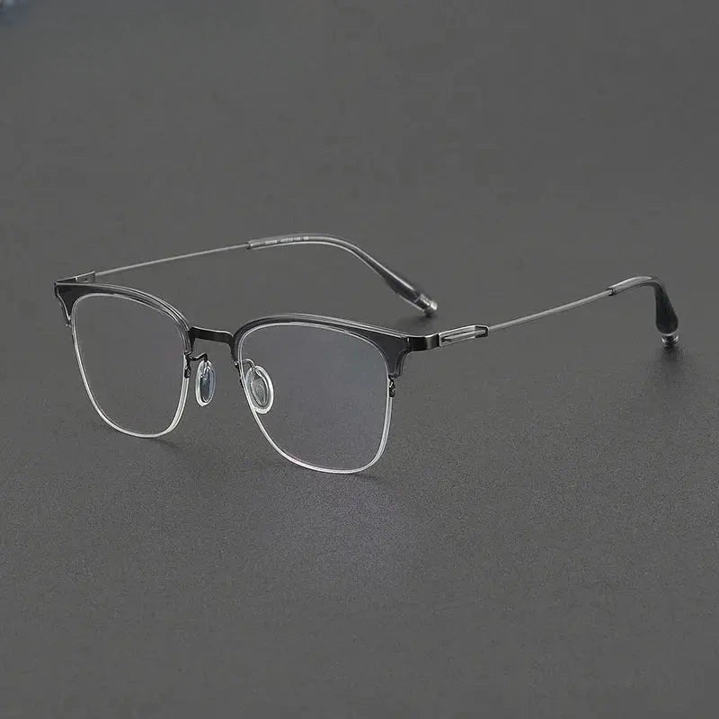 Women's Square Full Rim Titanium Prescription Glasses 802506 — view 7 | Rx Spectacle