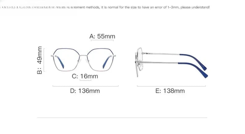 Women's Polygon Full Rim Stainless Steel Reading Glasses 3090 — view 14 | Rx Spectacle