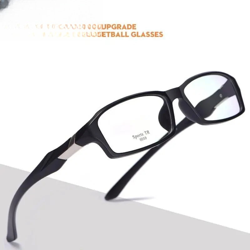 Men's Rectangular Full Rim Titanium Sports Glasses 6059 — view 10 | Rx Spectacle