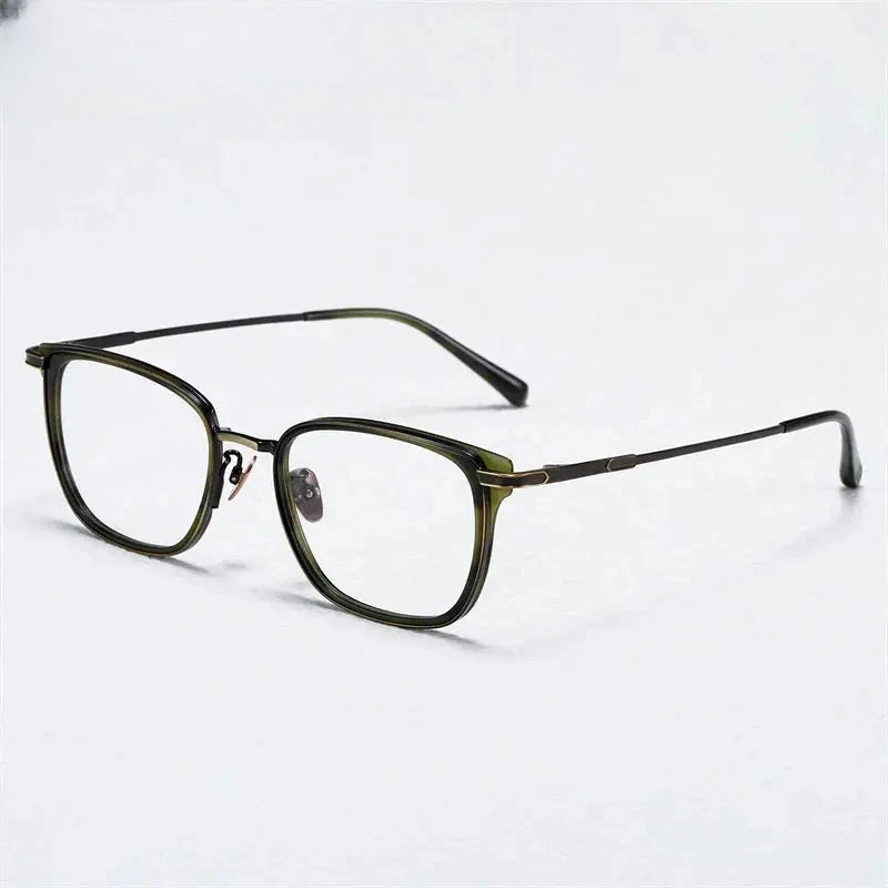 Unisex Square Full Rim Titanium Prescription Glasses 0634 — view 3 | Rx Spectacle