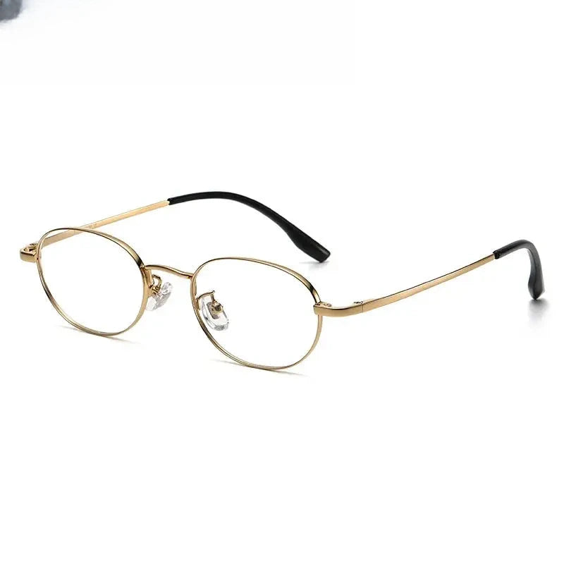 Women's Oval Full Rim Titanium Prescription Glasses 98223 — view 7 | Rx Spectacle