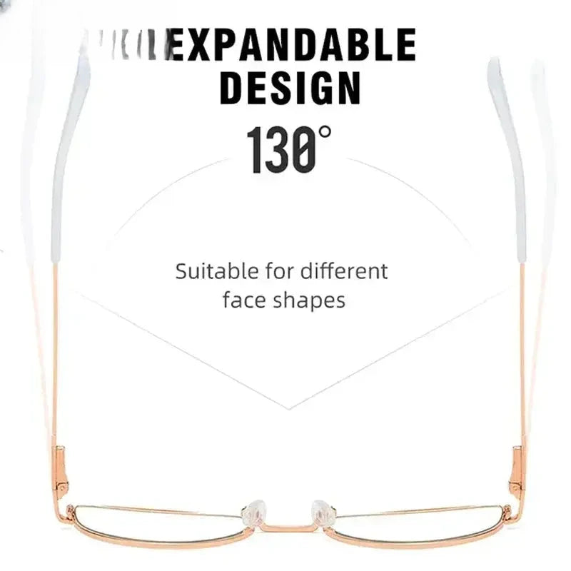 Women's Cat Eye Full Rim Alloy Reading Glasses 49745 — view 4 | Rx Spectacle