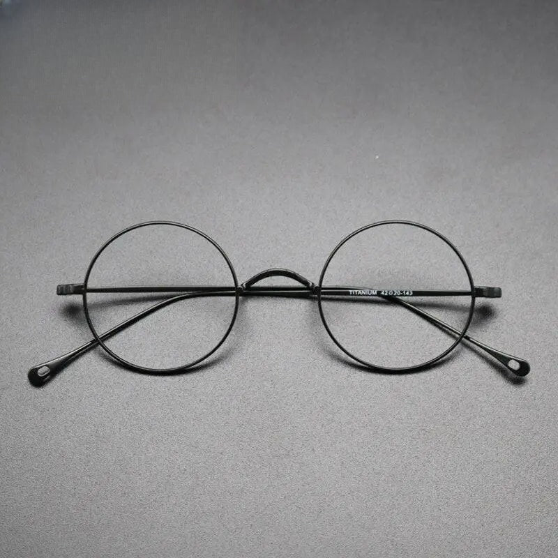 Unisex Round Full Rim Titanium Prescription Glasses Gxyj573 — view 4 | Rx Spectacle