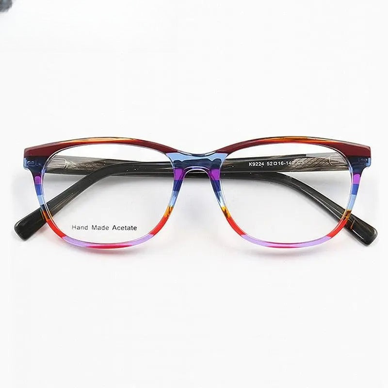 Unisex Cat Eye Full Rim Acetate Prescription Glasses 9224 — view 4 | Rx Spectacle
