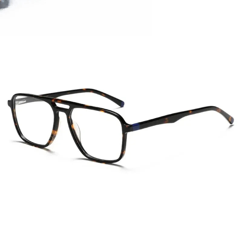 Women's Square Full Rim Acetate Double Bridge Prescription Glasses 61001 — view 4 | Rx Spectacle