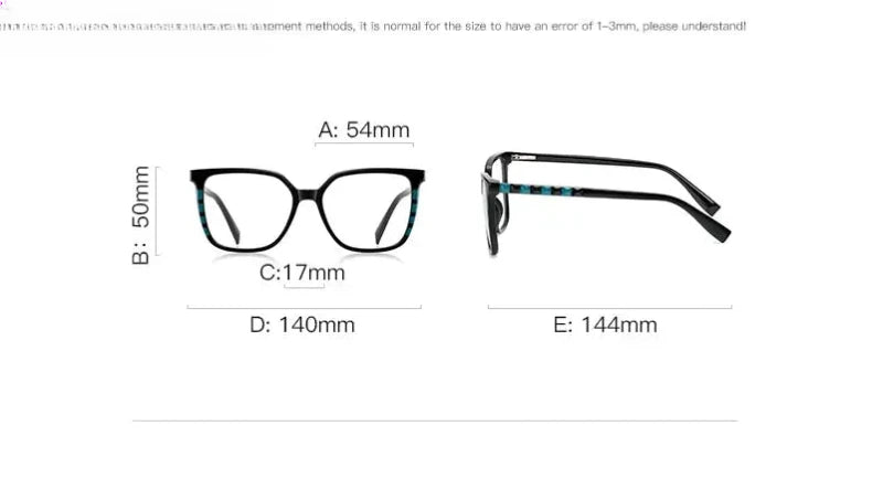 Women's Square Full Rim Alloy Reading Glasses 2132 — view 14 | Rx Spectacle