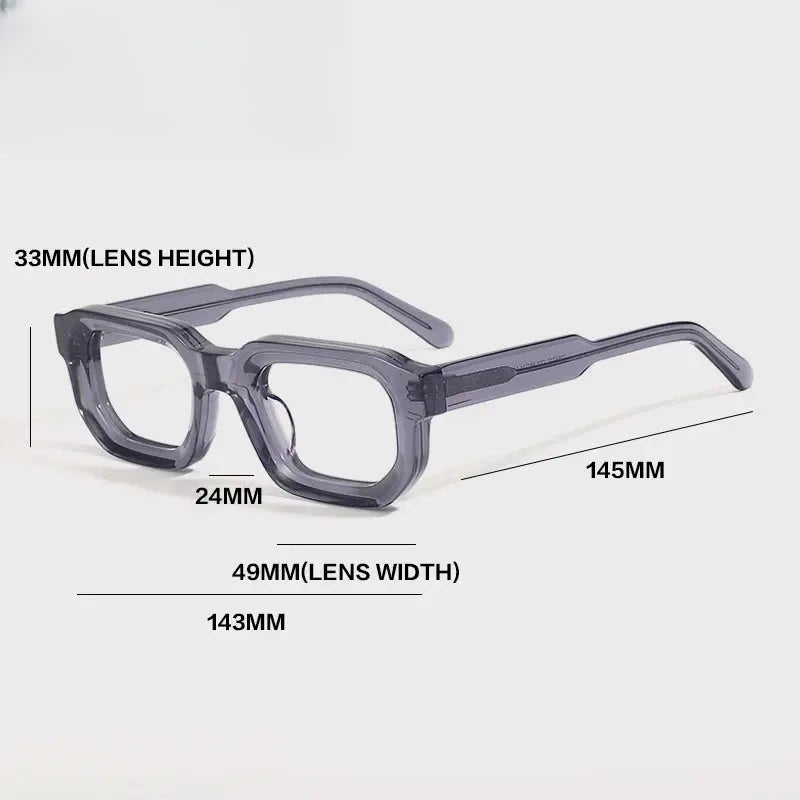 Unisex Browline Full Rim Acetate Prescription Glasses 1532 — view 5 | Rx Spectacle