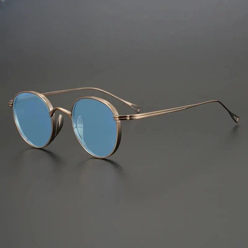 Unisex Oval Full Rim Titanium Prescription Glasses 131524 — view 18 | Rx Spectacle
