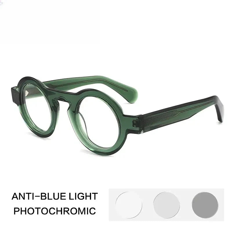 Unisex Round Full Rim Acetate Reading Glasses 842218 — view 4 | Rx Spectacle