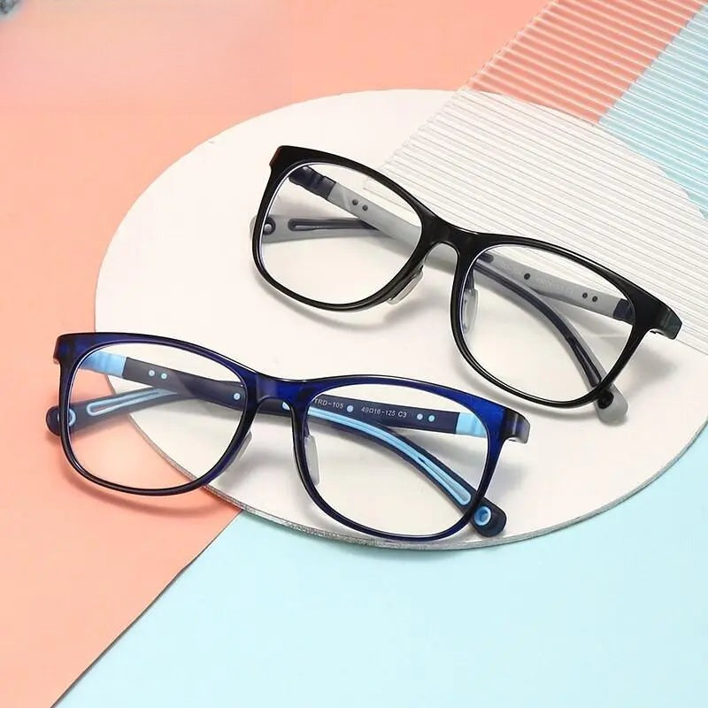 Unisex Square Full Rim Titanium Prescription Glasses Trd105 — view 1 | Rx Spectacle