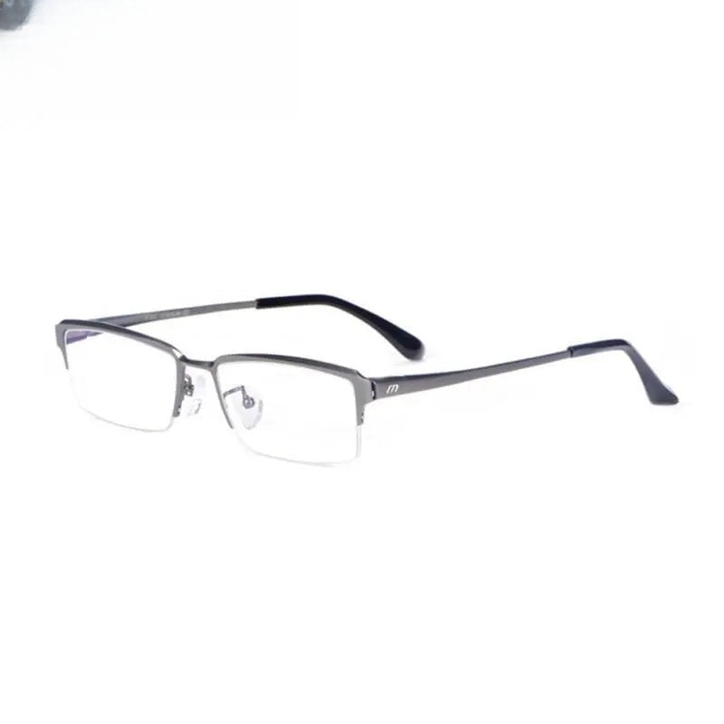 Men's Square Semi-Rimless Titanium Prescription Glasses 119 — view 4 | Rx Spectacle