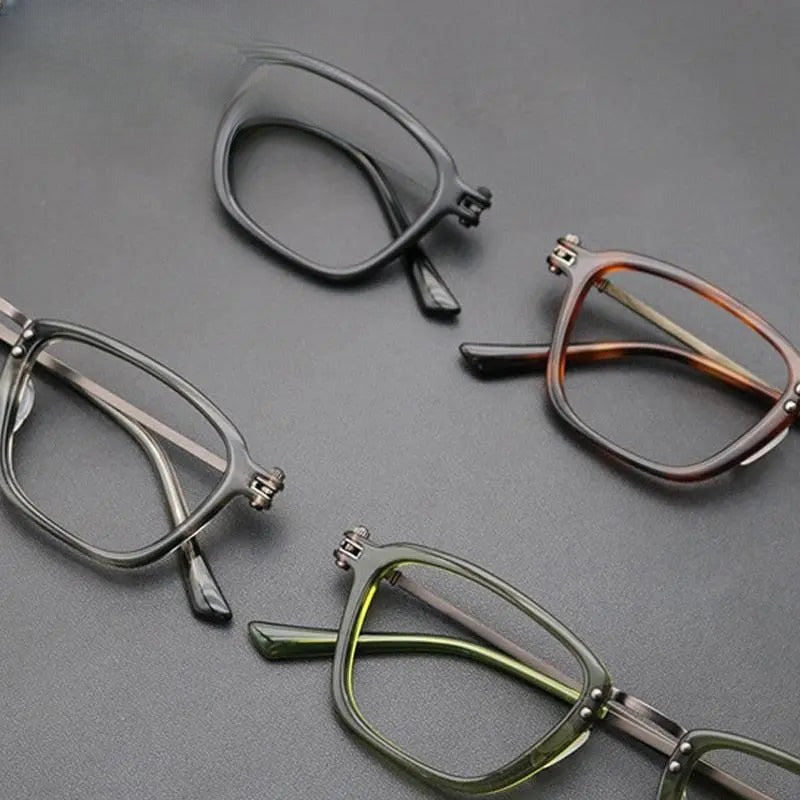 Unisex Square Full Rim Titanium Prescription Glasses Gxyj694 — view 9 | Rx Spectacle