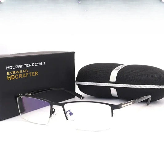 Unisex Square Full Rim Titanium Prescription Glasses 456235 — view 1 | Rx Spectacle