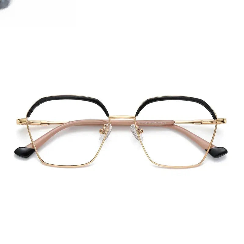 Women's Polygon Full Rim Alloy Reading Glasses 3017 — view 8 | Rx Spectacle