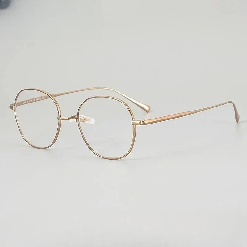 Unisex Oval Full Rim Titanium Prescription Glasses 402407 — view 4 | Rx Spectacle