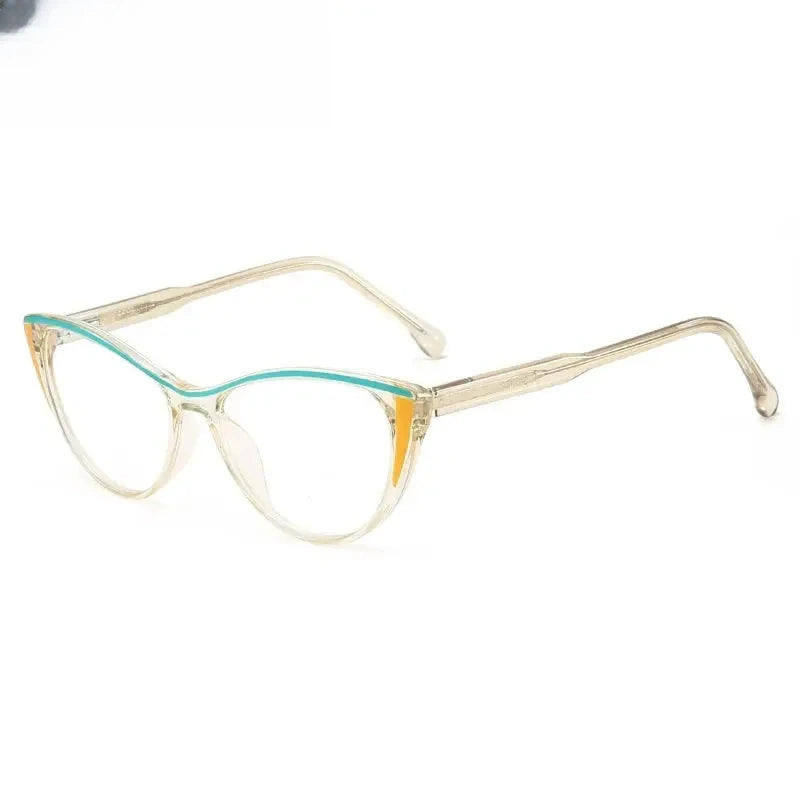 Women's Cat Eye Full Rim Titanium Prescription Glasses 68725 — view 3 | Rx Spectacle