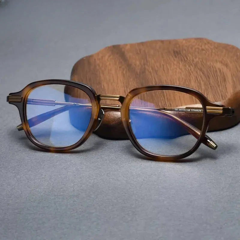 Unisex Oval Full Rim Titanium Prescription Glasses 778828 — view 3 | Rx Spectacle