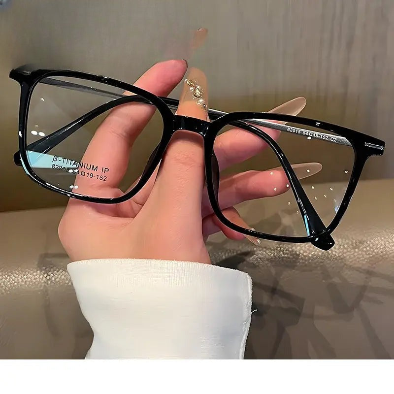 Women's Square Full Rim Titanium Prescription Glasses 82015 — view 1 | Rx Spectacle