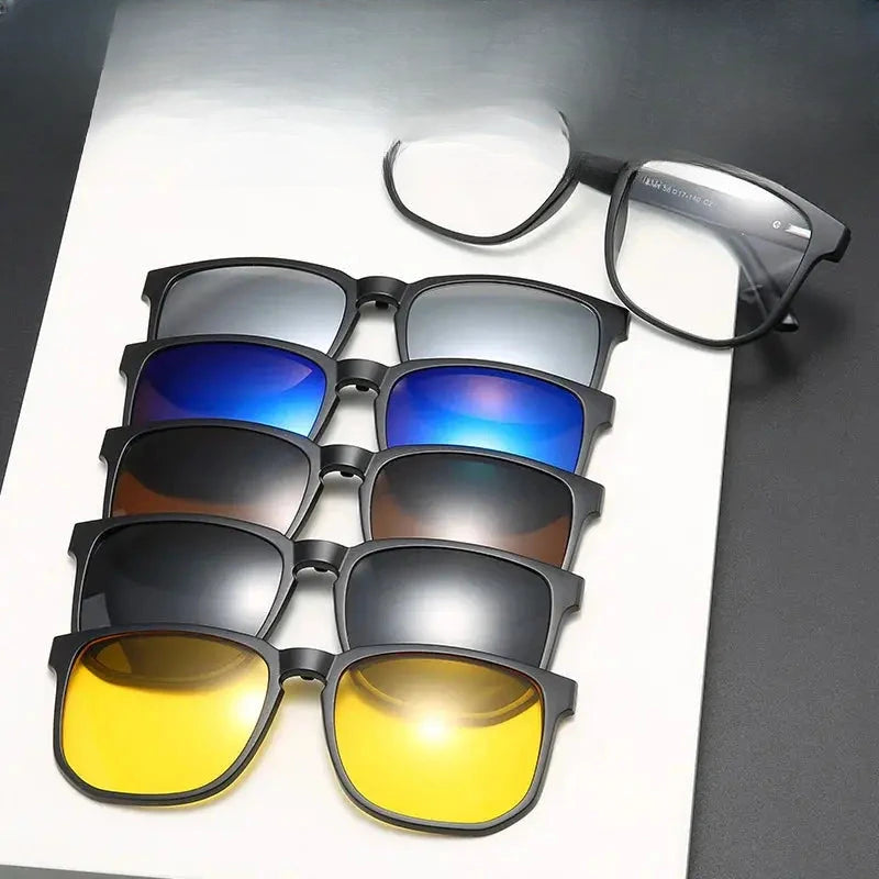 Unisex Square Full Rim Acetate Clip-On Prescription Glasses 515670 — view 1 | Rx Spectacle
