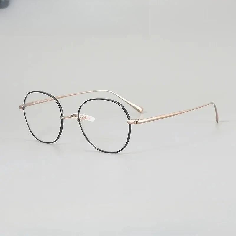 Unisex Oval Full Rim Titanium Prescription Glasses 612407 — view 5 | Rx Spectacle