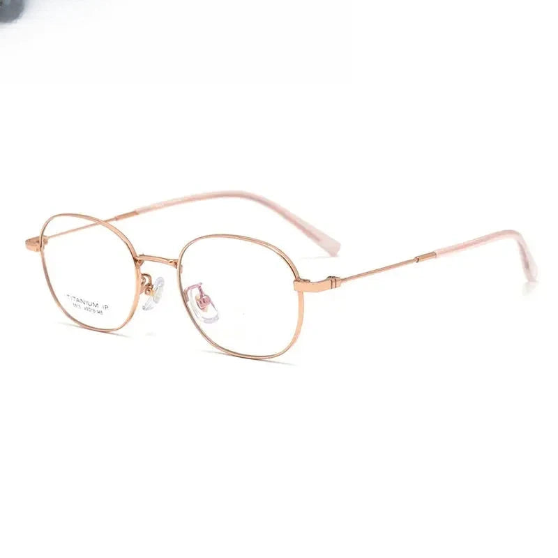 Women's Oval Full Rim Titanium Prescription Glasses 85515 — view 4 | Rx Spectacle