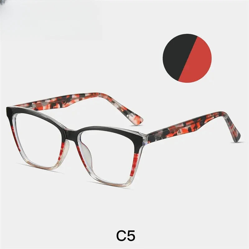 Women's Cat Eye Full Rim Titanium Prescription Glasses 87222 — view 6 | Rx Spectacle