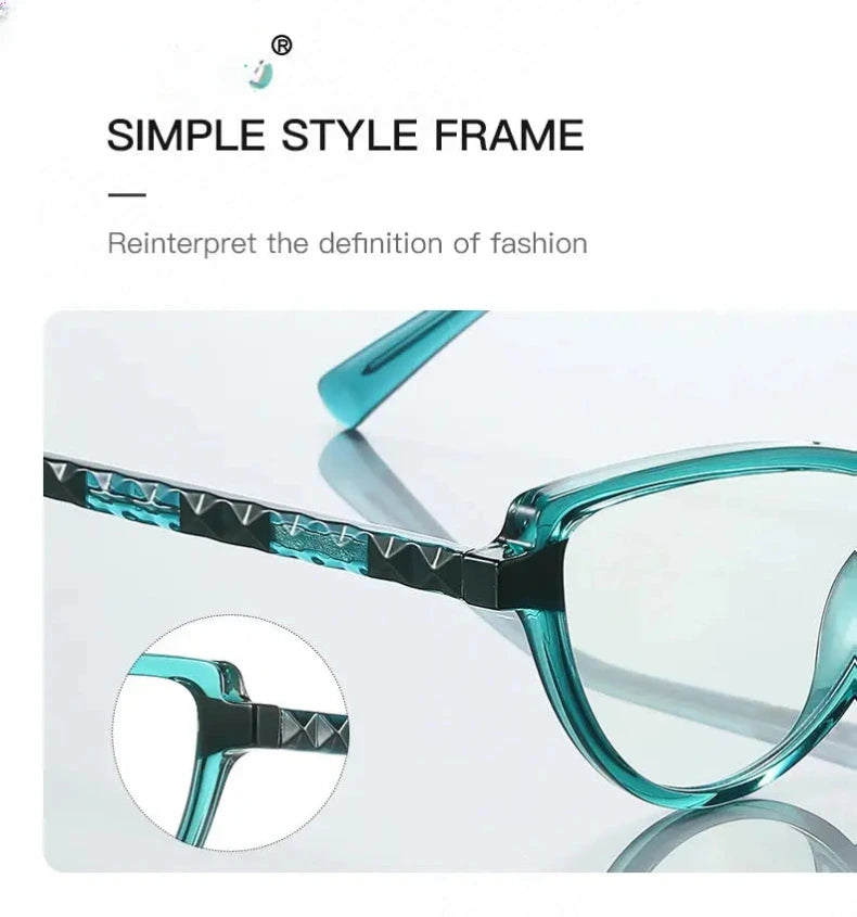 Women's Cat Eye Full Rim TR90 Reading Glasses 2131 — view 4 | Rx Spectacle