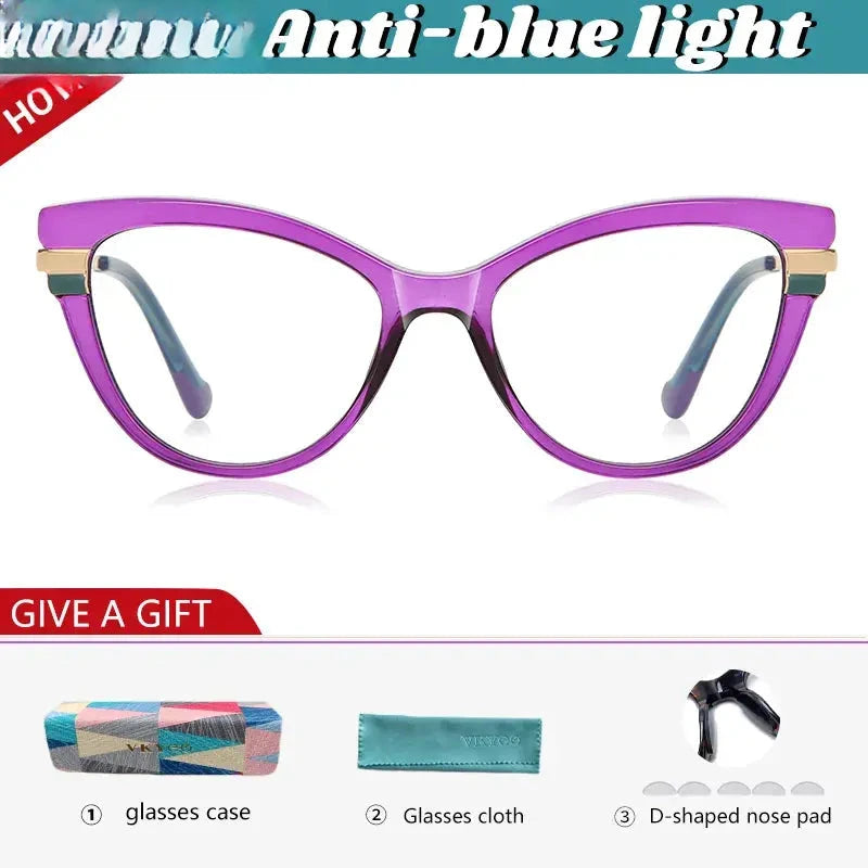 Women's Cat Eye Full Rim TR90 Reading Glasses 2113 — view 9 | Rx Spectacle
