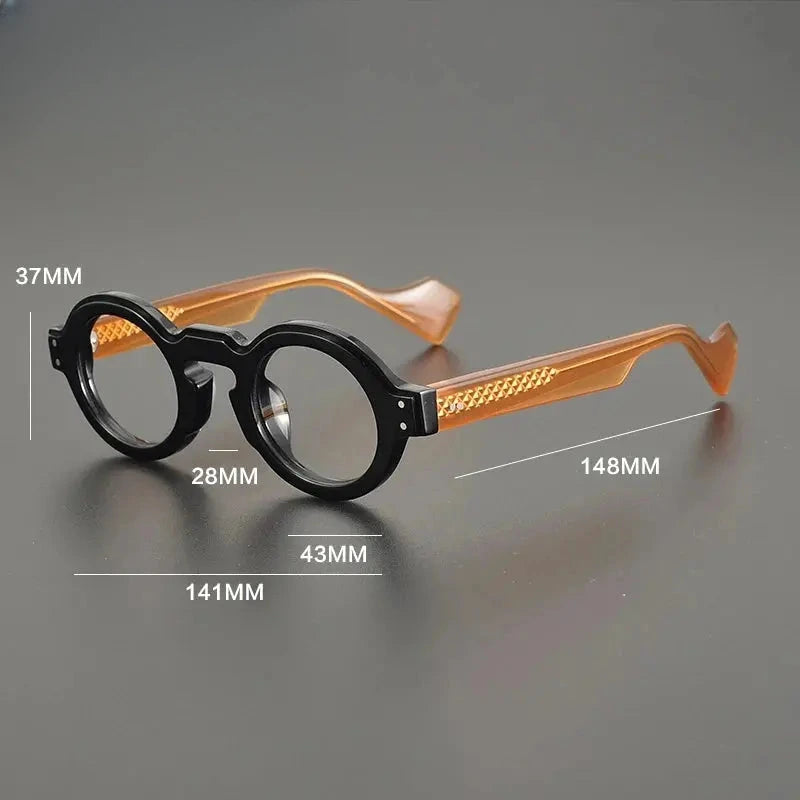Unisex Round Full Rim Acetate Prescription Glasses Gxyj1161 — view 5 | Rx Spectacle