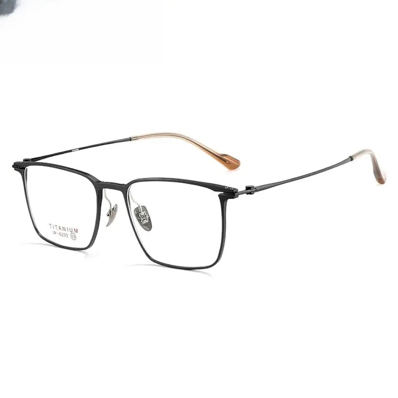 Men's Square Full Rim Titanium Prescription Glasses 406253 — view 4 | Rx Spectacle