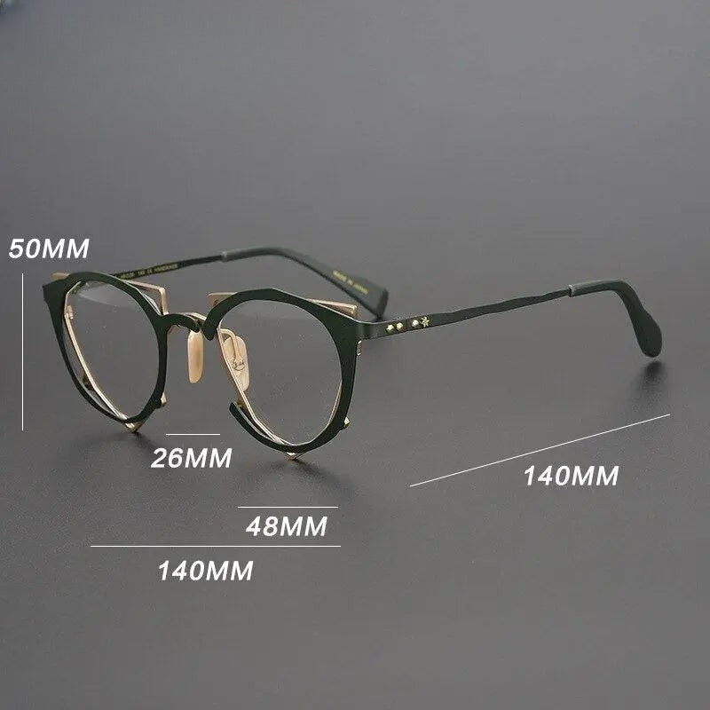 Unisex Triangle Full Rim Alloy Prescription Glasses Gxyj535 — view 9 | Rx Spectacle