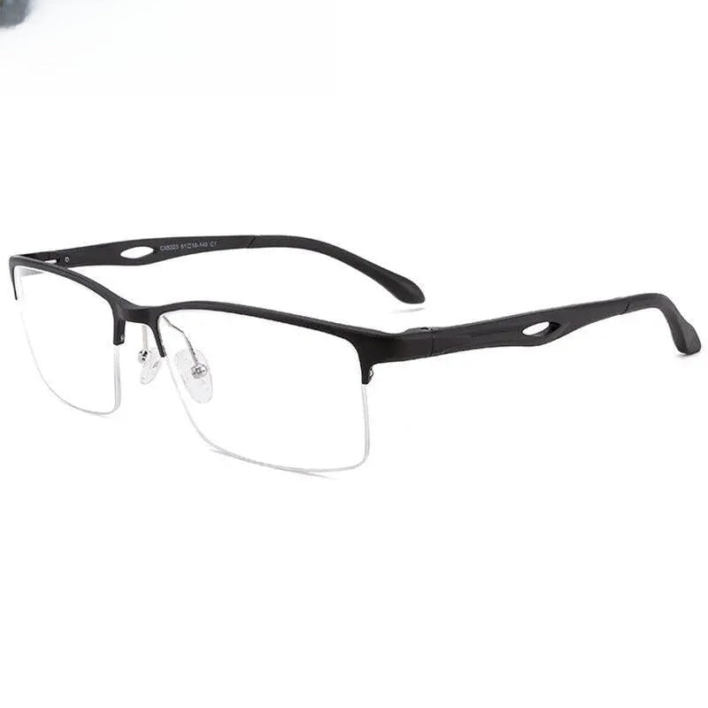 Unisex Square Semi-Rimless Aluminum Sports Glasses 6323 — view 10 | Rx Spectacle