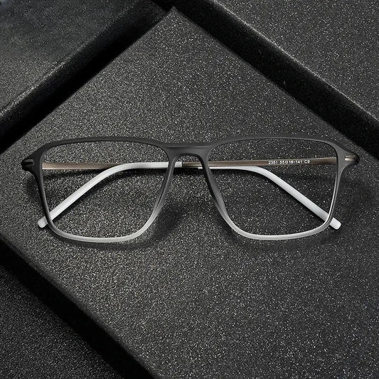 Unisex Square Full Rim Titanium Prescription Glasses 92351 — view 1 | Rx Spectacle