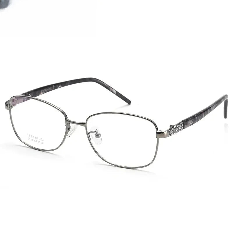 Women's Polygon Full Rim Titanium Prescription Glasses 779111 — view 7 | Rx Spectacle