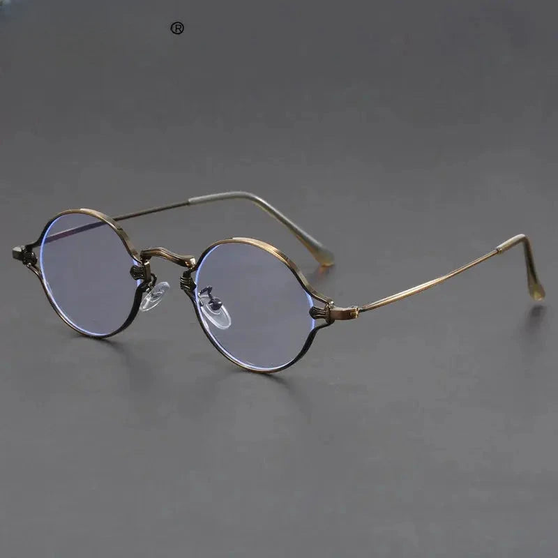 Unisex Round Full Rim Alloy Reading Glasses 10642 — view 1 | Rx Spectacle